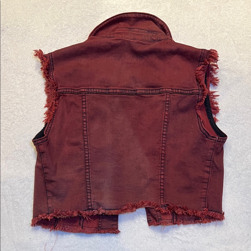 Bullhead Black Rich Red Denim Jacket - Picture 5 of 5